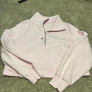 Pink lululemon scuba Quarter-Zip Women's Top